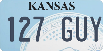 KS license plate 127GUY