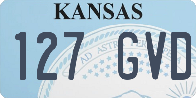 KS license plate 127GVD