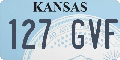 KS license plate 127GVF