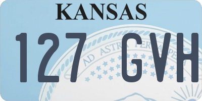 KS license plate 127GVH
