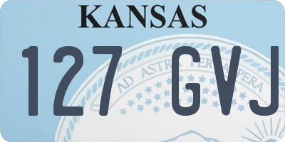 KS license plate 127GVJ