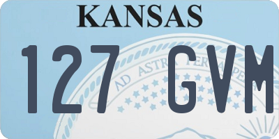 KS license plate 127GVM