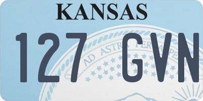 KS license plate 127GVN