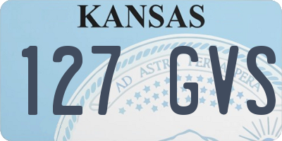 KS license plate 127GVS