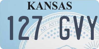 KS license plate 127GVY