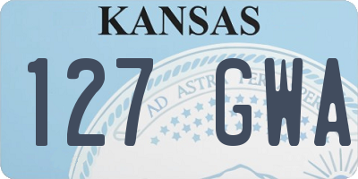 KS license plate 127GWA