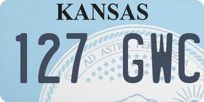 KS license plate 127GWC