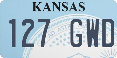 KS license plate 127GWD