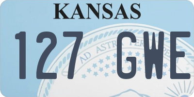 KS license plate 127GWE
