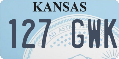 KS license plate 127GWK