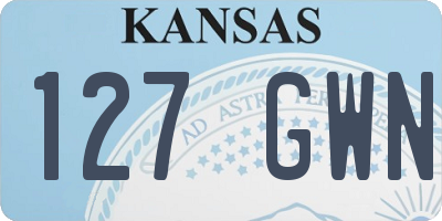 KS license plate 127GWN