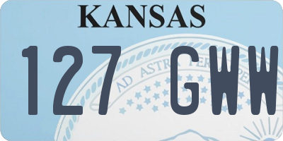 KS license plate 127GWW
