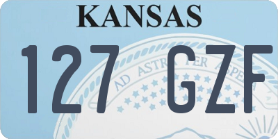 KS license plate 127GZF