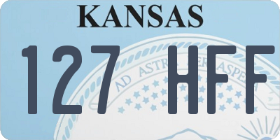 KS license plate 127HFF