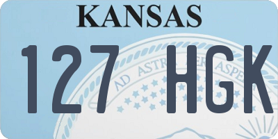 KS license plate 127HGK