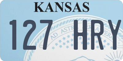 KS license plate 127HRY