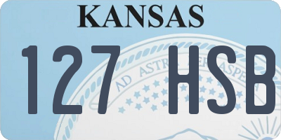 KS license plate 127HSB