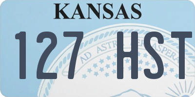 KS license plate 127HST