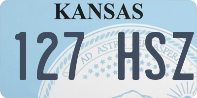KS license plate 127HSZ