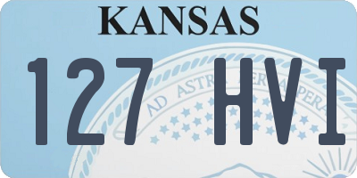 KS license plate 127HVI