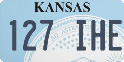 KS license plate 127IHE