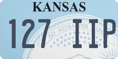 KS license plate 127IIP