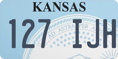 KS license plate 127IJH