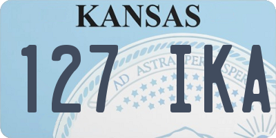 KS license plate 127IKA