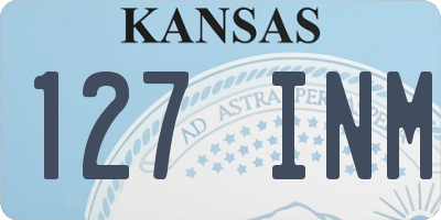 KS license plate 127INM