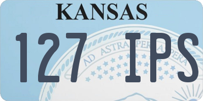 KS license plate 127IPS