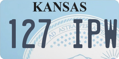 KS license plate 127IPW