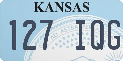 KS license plate 127IQG