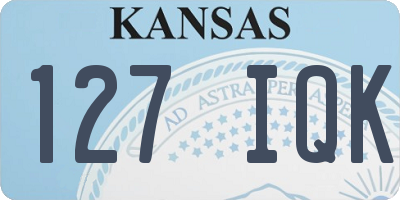 KS license plate 127IQK