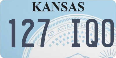 KS license plate 127IQO