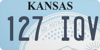 KS license plate 127IQV