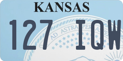 KS license plate 127IQW