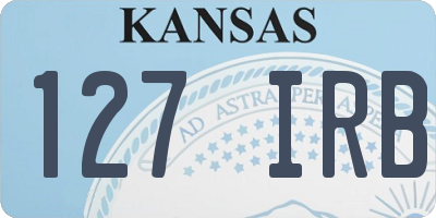 KS license plate 127IRB