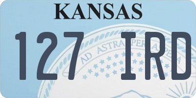 KS license plate 127IRD