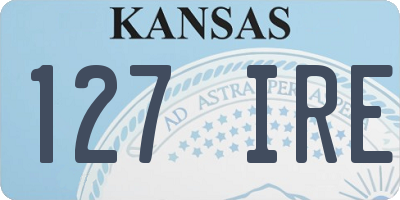 KS license plate 127IRE