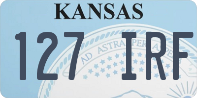 KS license plate 127IRF