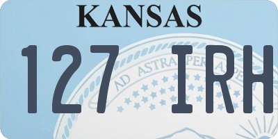 KS license plate 127IRH
