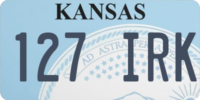 KS license plate 127IRK