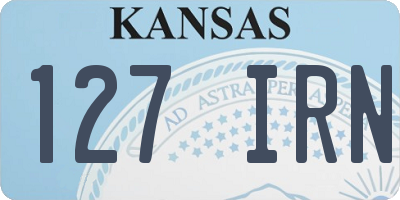 KS license plate 127IRN