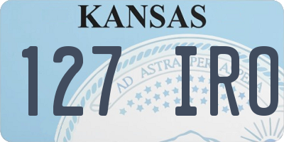 KS license plate 127IRO