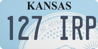KS license plate 127IRP