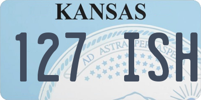 KS license plate 127ISH