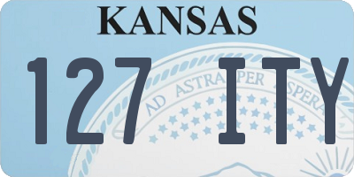 KS license plate 127ITY