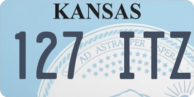 KS license plate 127ITZ
