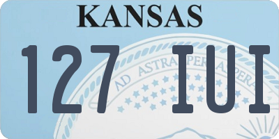 KS license plate 127IUI