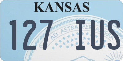 KS license plate 127IUS